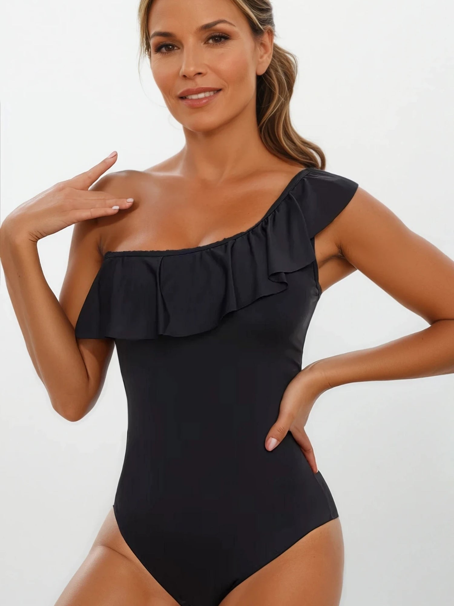 Asymmetric Absorbent Swimsuit