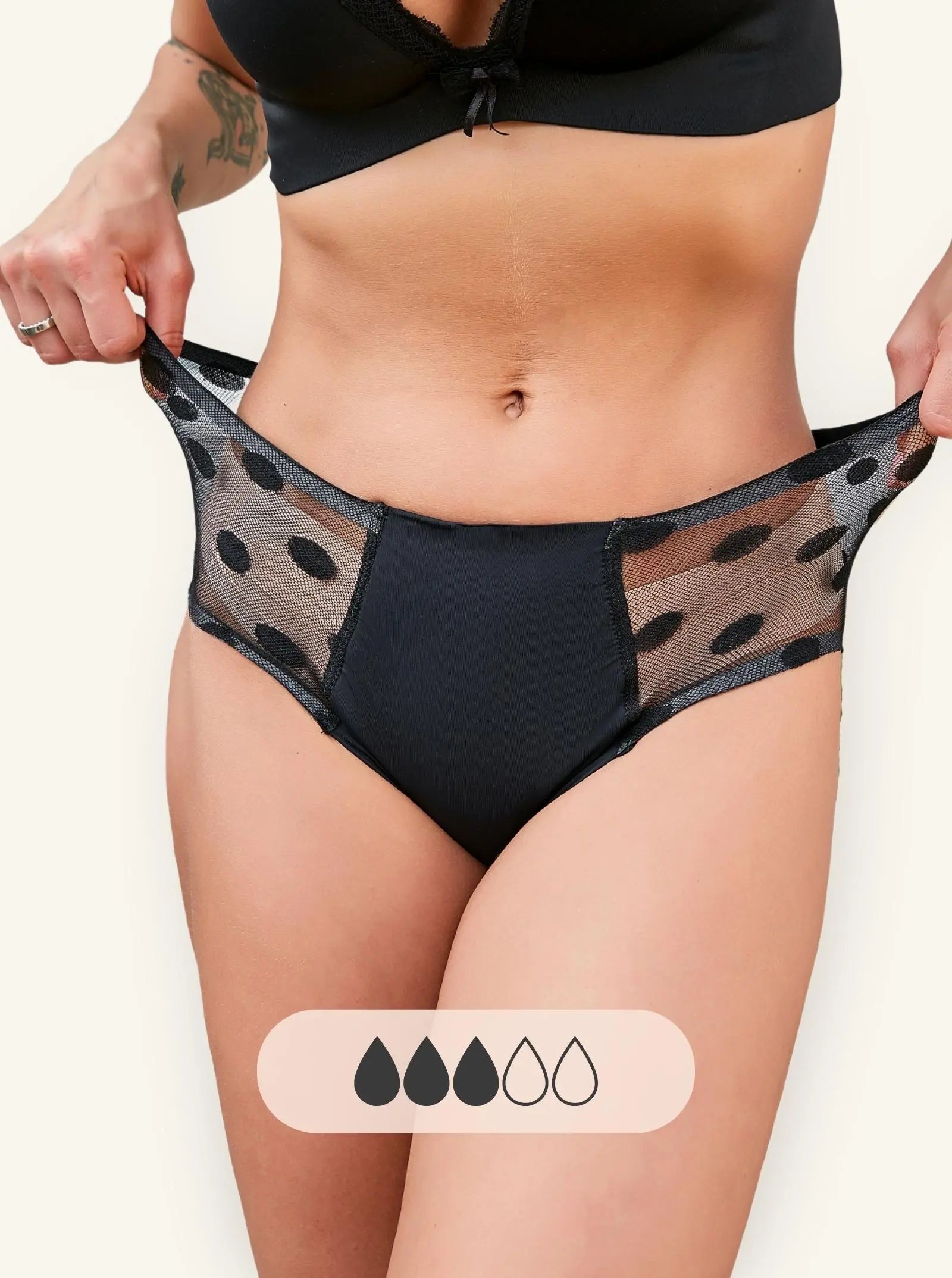 Sheer Dot Mesh Brief - BIOpads