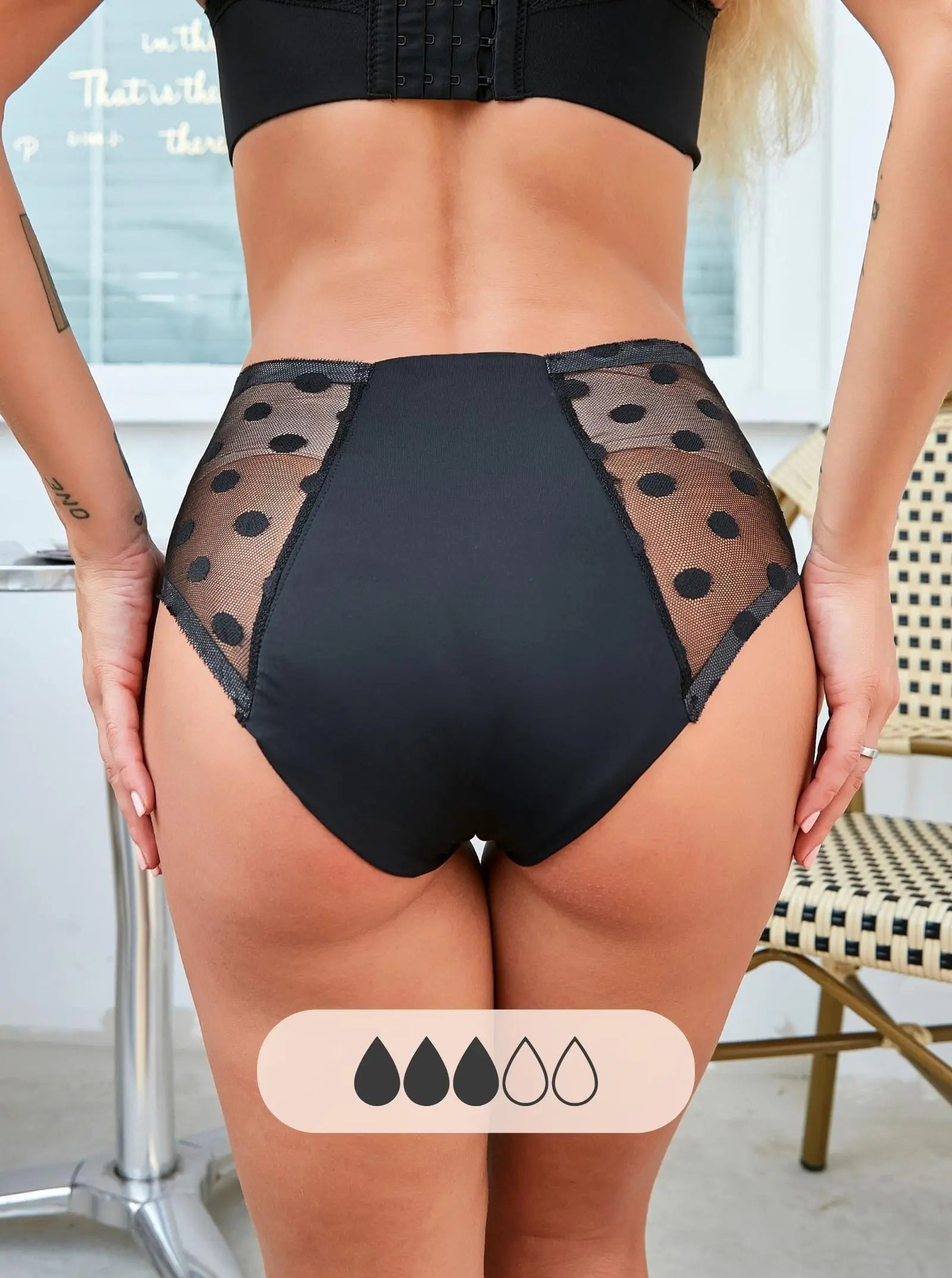 Sheer Dot Mesh Brief - BIOpads