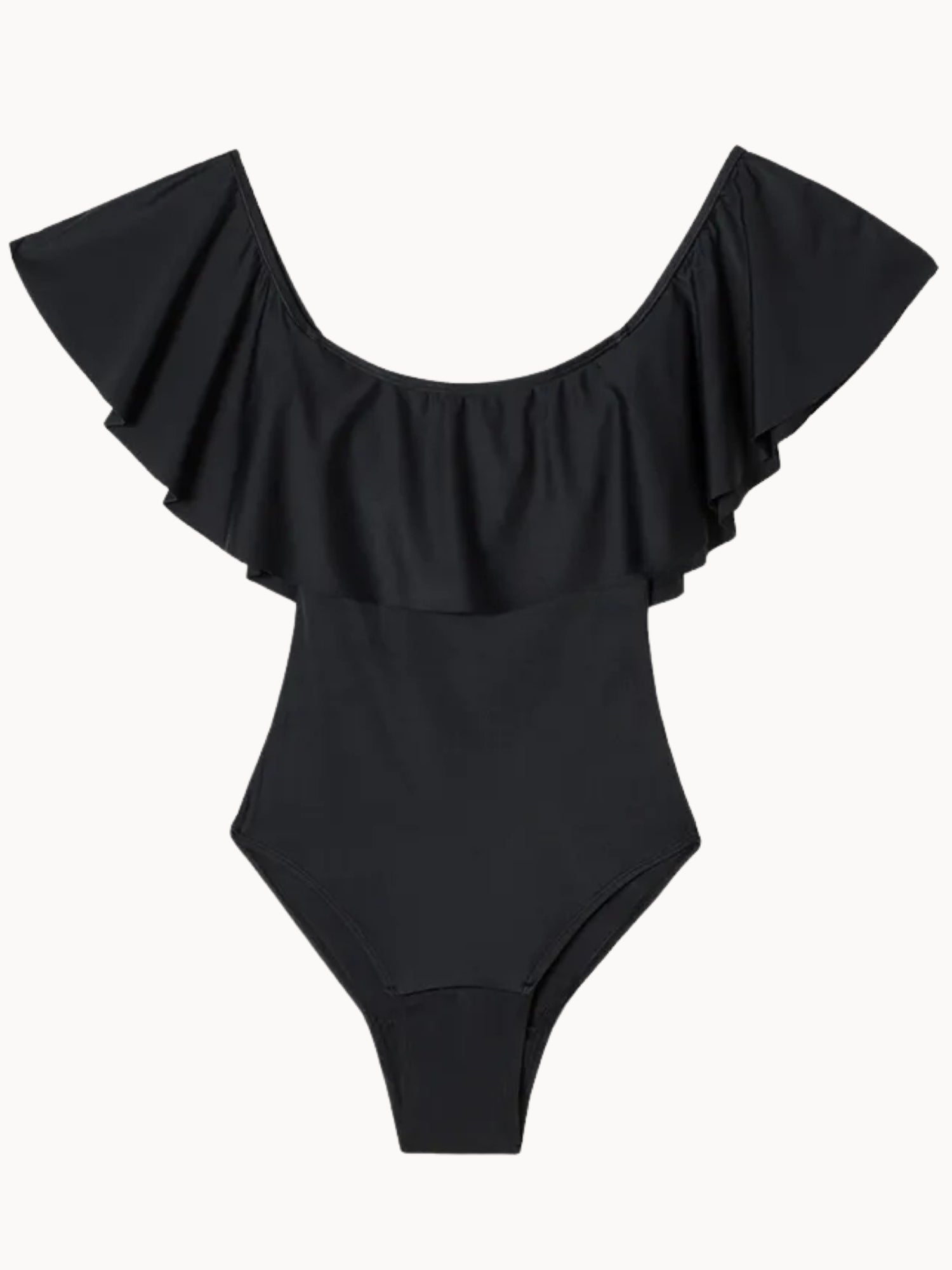 Off-Shoulder Ruffle Absorbent Swimsuit